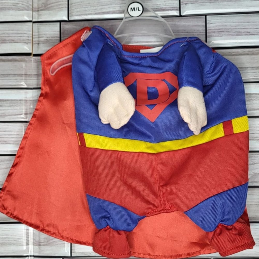 New SimplyDog‎ Halloween Costume Superman Red Blue Dress Up For Medium Large Dog